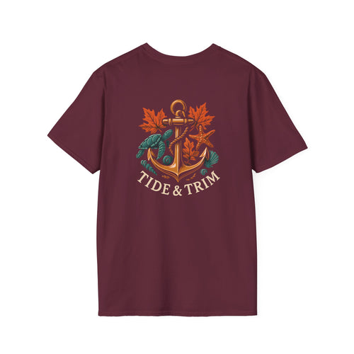 Anchor & Autumn Leaves T-Shirt — Tide & Trim Nautical Graphic Tee