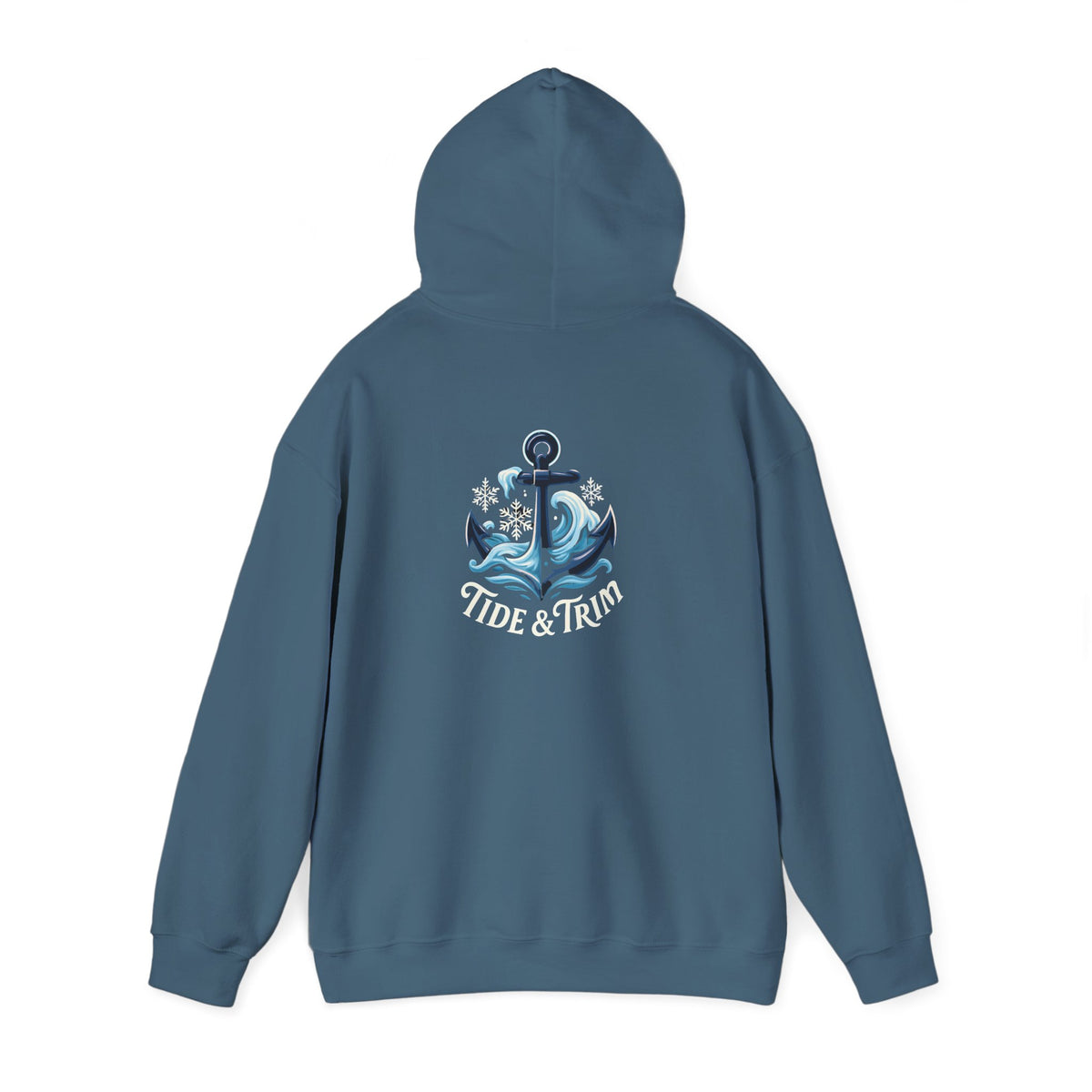Tide & Trim Anchor Hoodie — Nautical Wave Pullover for Ocean Lovers
