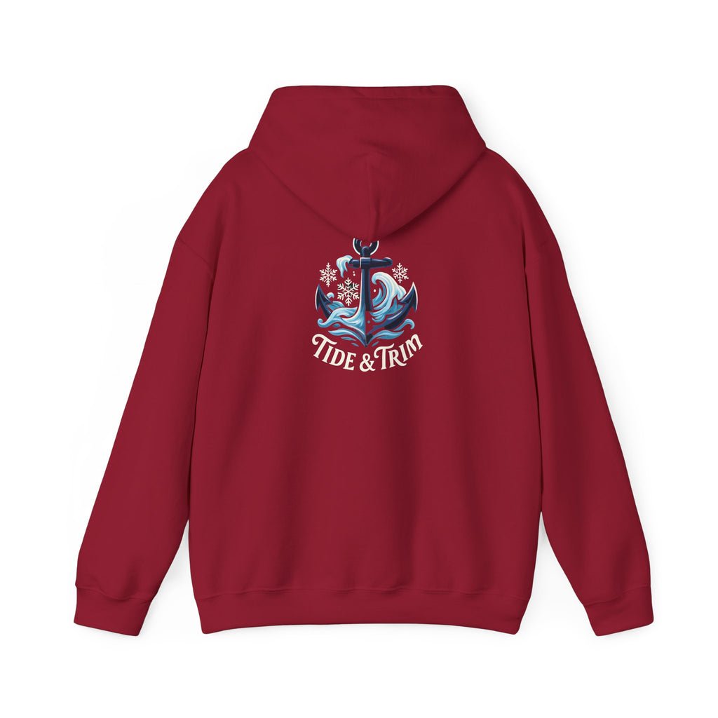 Tide & Trim Anchor Hoodie — Nautical Wave Pullover for Ocean Lovers