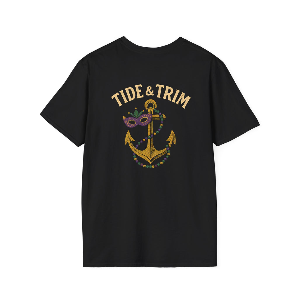 T-Shirt — Tide & Trim Anchor Mardi Gras Mask Tee