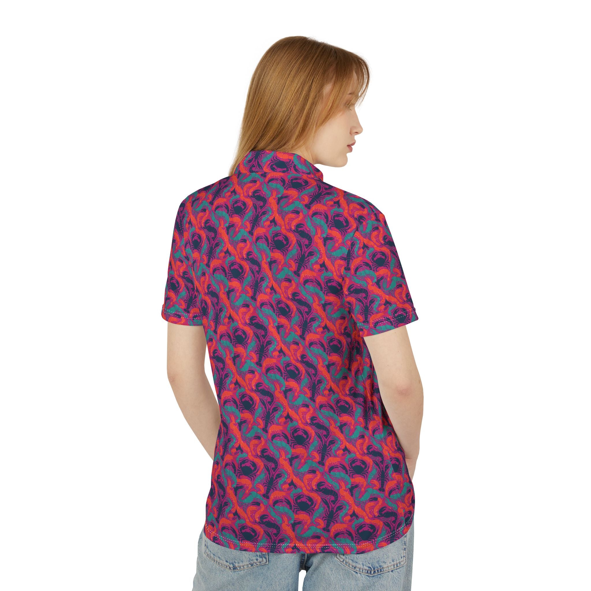 Tropical Nautical Crustacean Polo Shirt