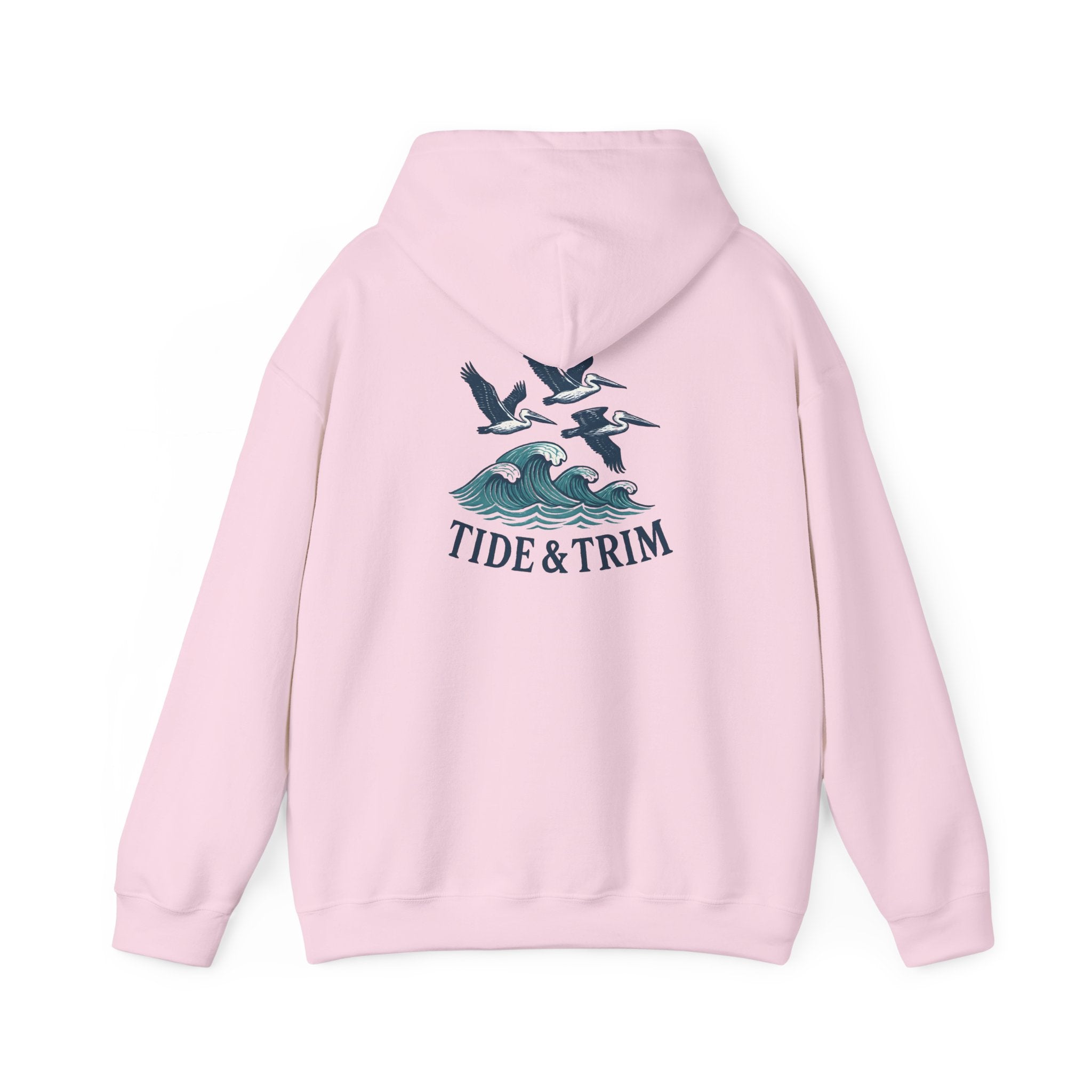 Nautical Pelicans Soaring Hoodie — Pelicans & Waves Crew Sweatshirt