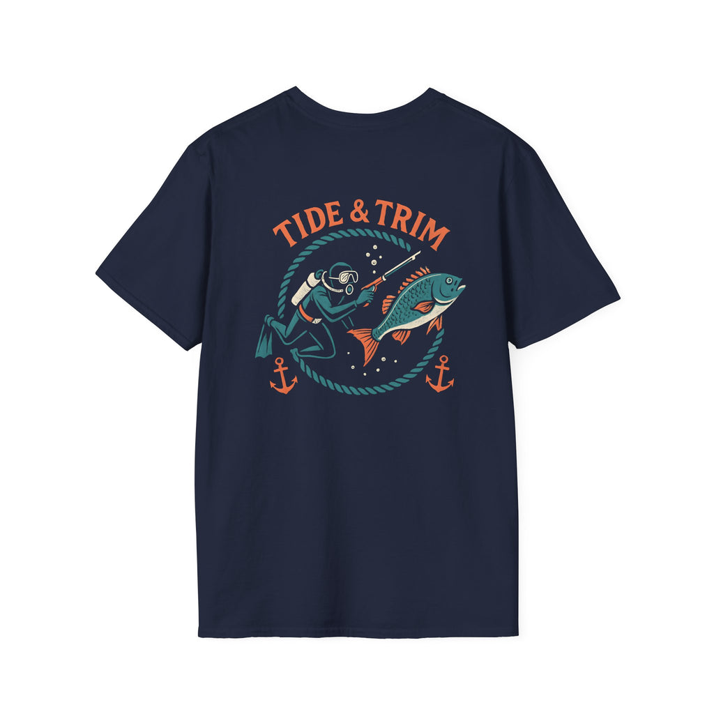 Retro Spearfishing Diver T-Shirt — Nautical Vintage Dive Tee
