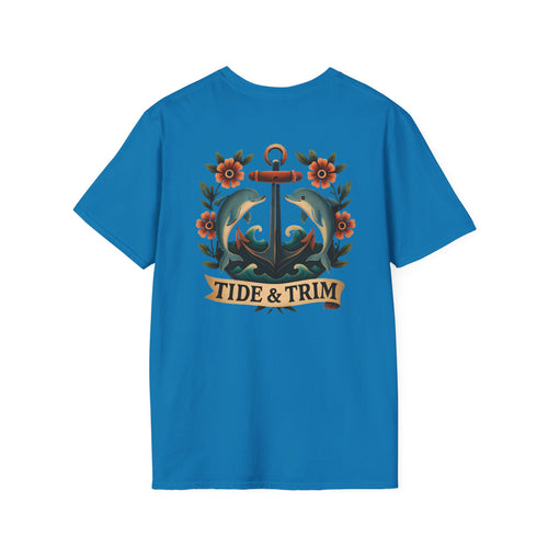Anchor & Dolphins Floral Nautical T-Shirt