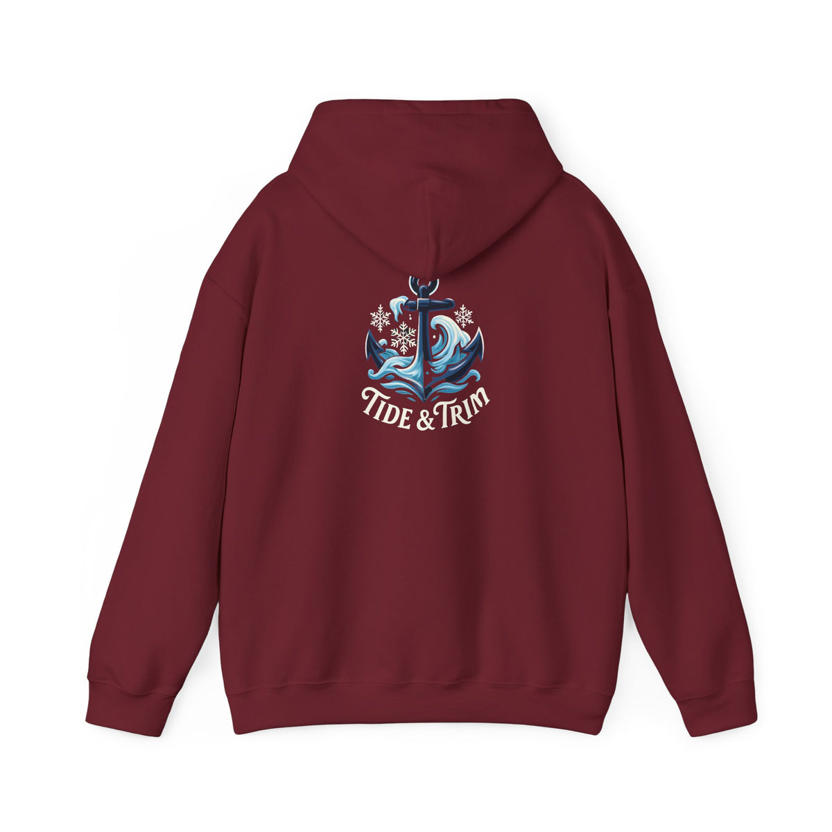 Tide & Trim Anchor Hoodie — Nautical Wave Pullover for Ocean Lovers