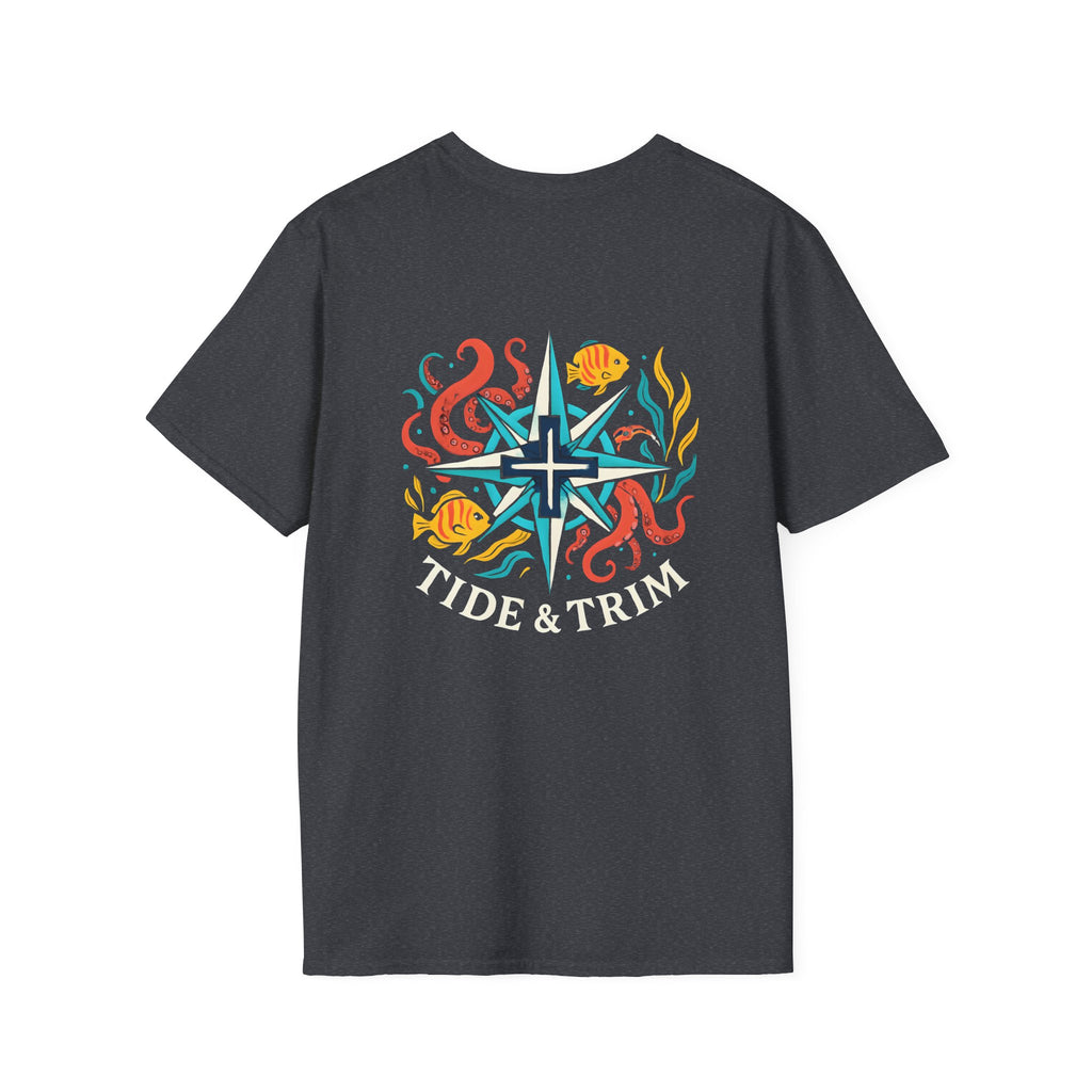 Compass Octopus Nautical T-Shirt — Sea Life Adventure Tee