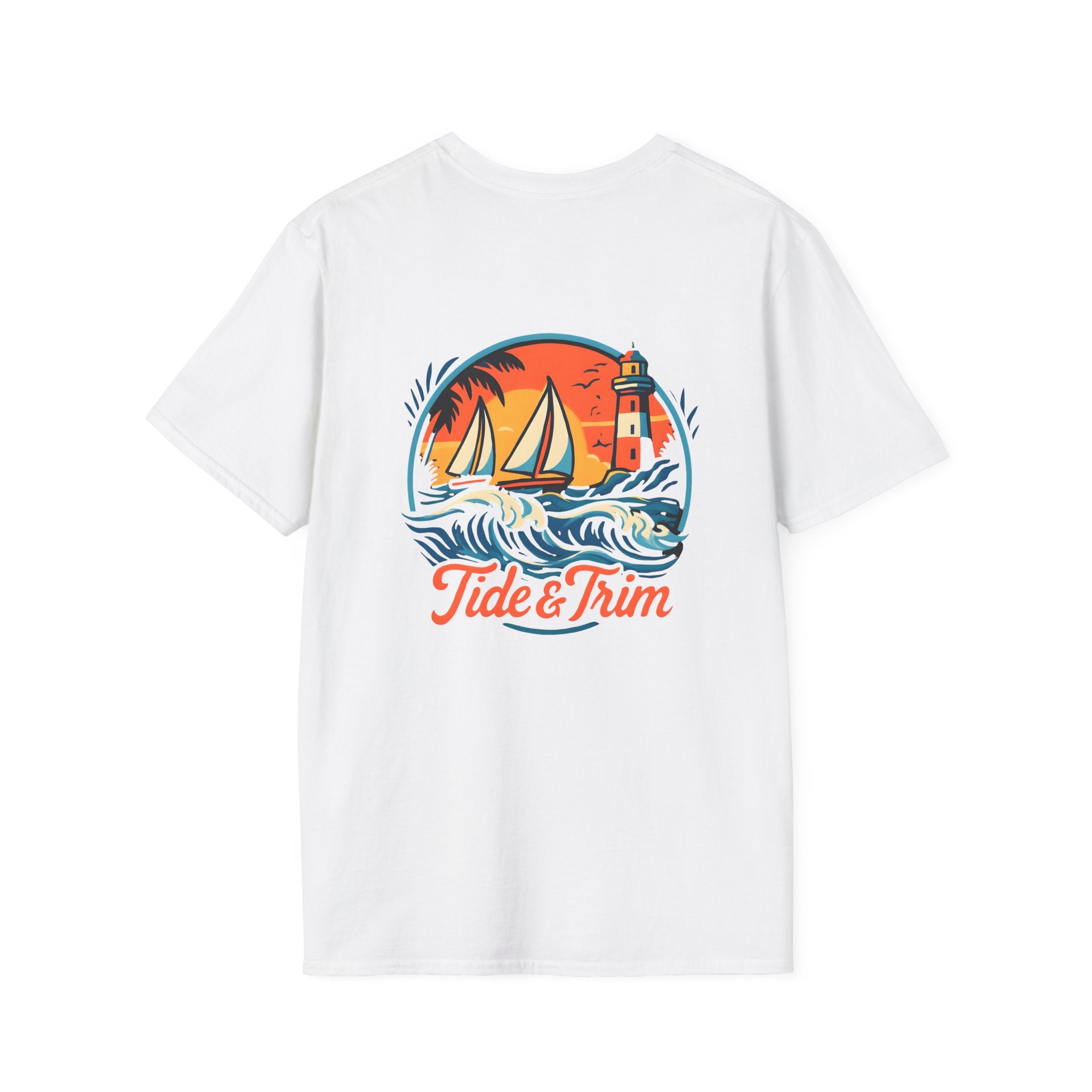 Sailboat & Lighthouse Nautical Sunset T-Shirt