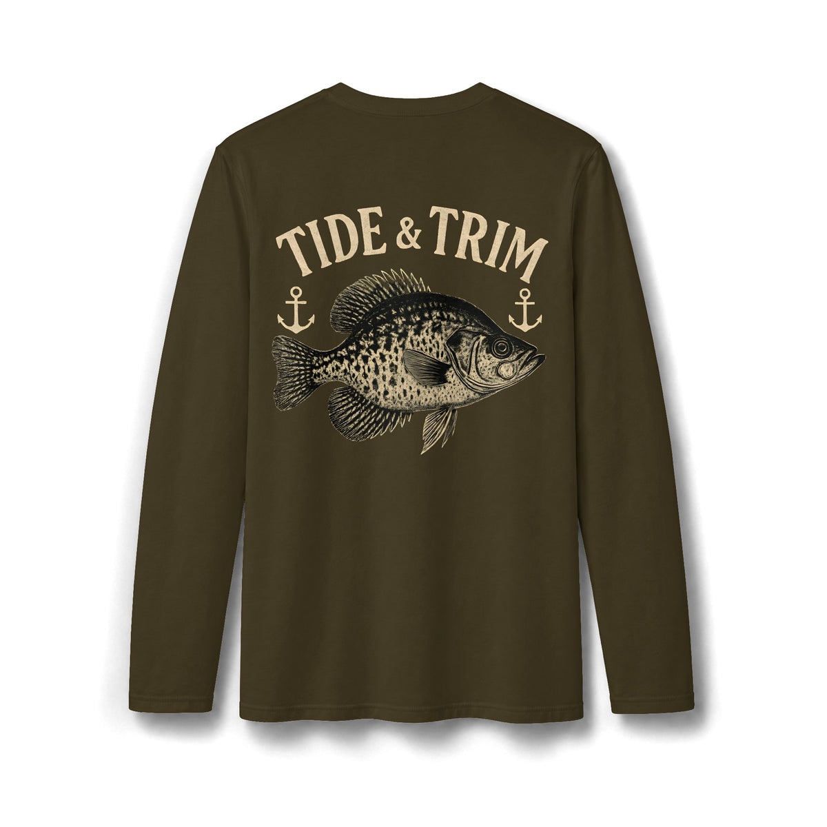 Crappie Fishing Long Sleeve T-shirt– Tide & Trim Sac-a-Lait  Angler