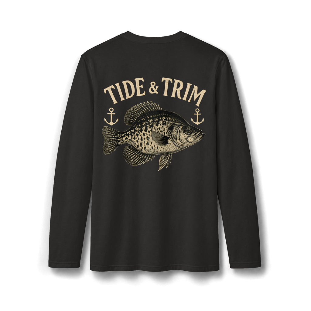 Crappie Fishing Long Sleeve T-shirt– Tide & Trim Sac-a-Lait  Angler