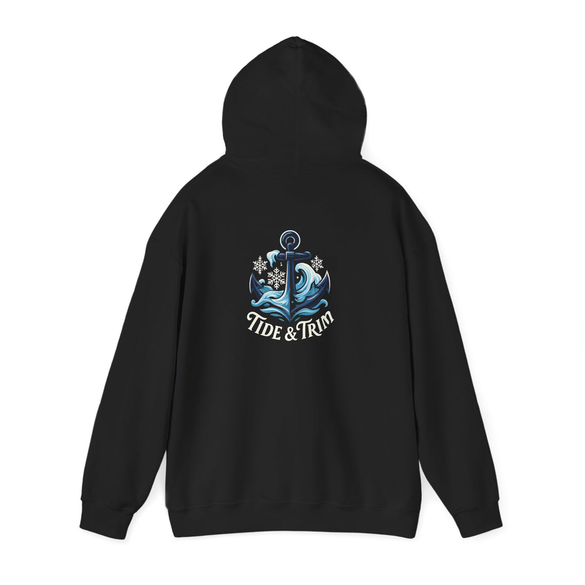 Tide & Trim Anchor Hoodie — Nautical Wave Pullover for Ocean Lovers
