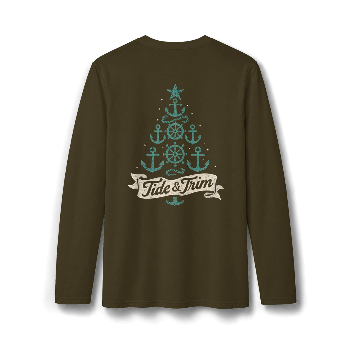 Tide & Trim Nautical Christmas Tree Long Sleeve T-Shirt