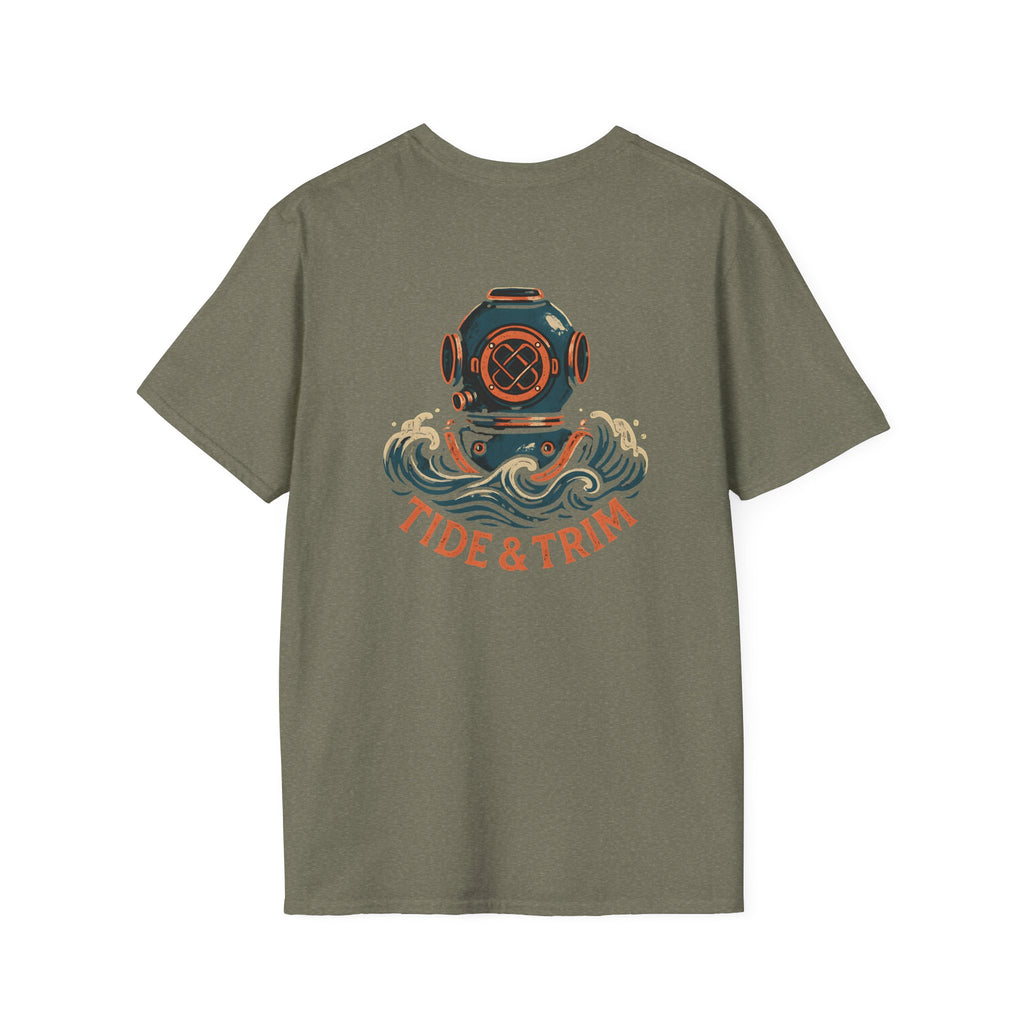 Diver Helmet Nautical T-Shirt — Tide & Trim Diver Design