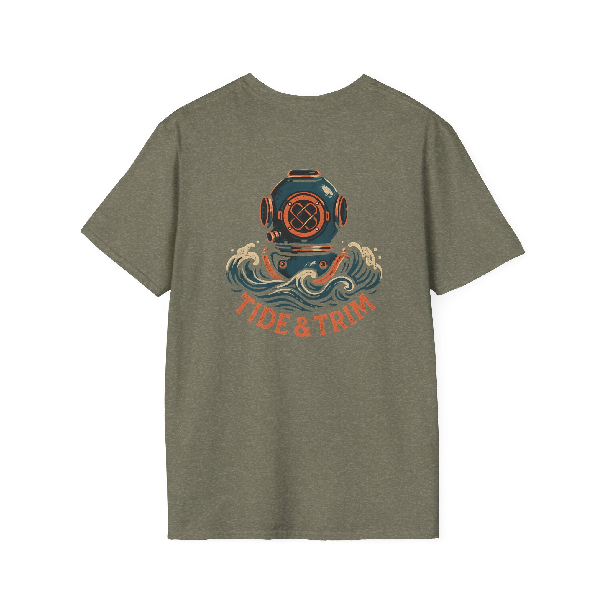 Diver Helmet Nautical T-Shirt — Tide & Trim Diver Design