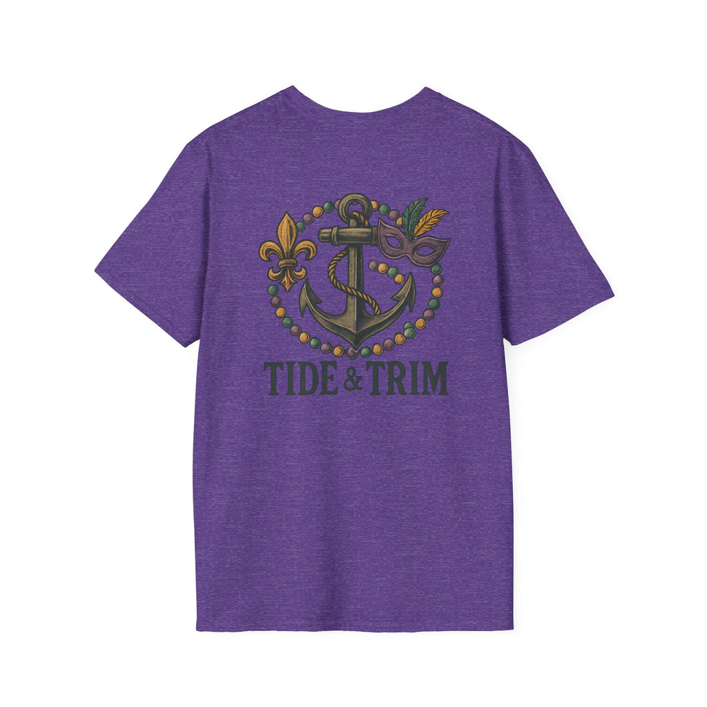 T-Shirt — Tide & Trim Mardi Gras Anchor Design