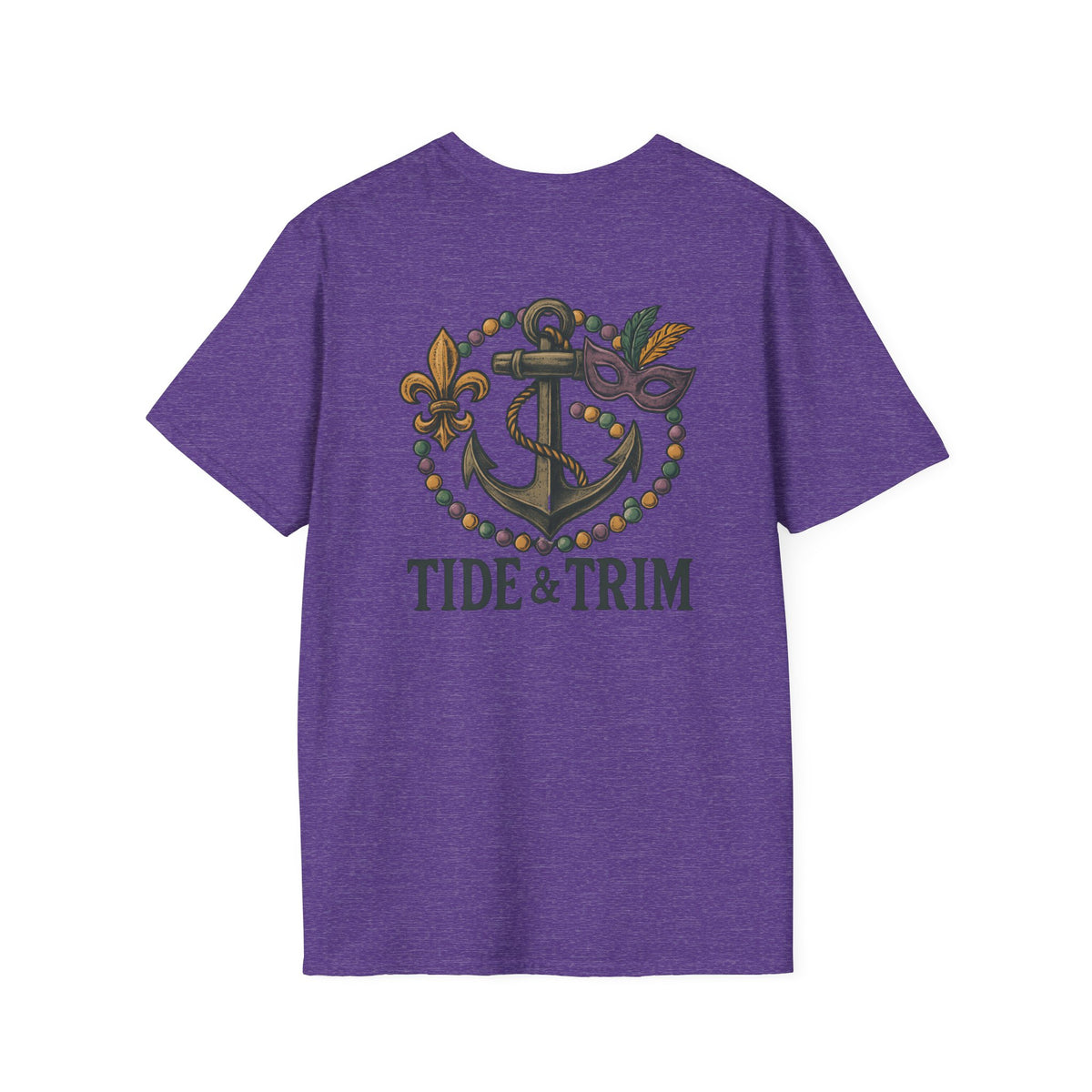 T-Shirt — Tide & Trim Mardi Gras Anchor Design