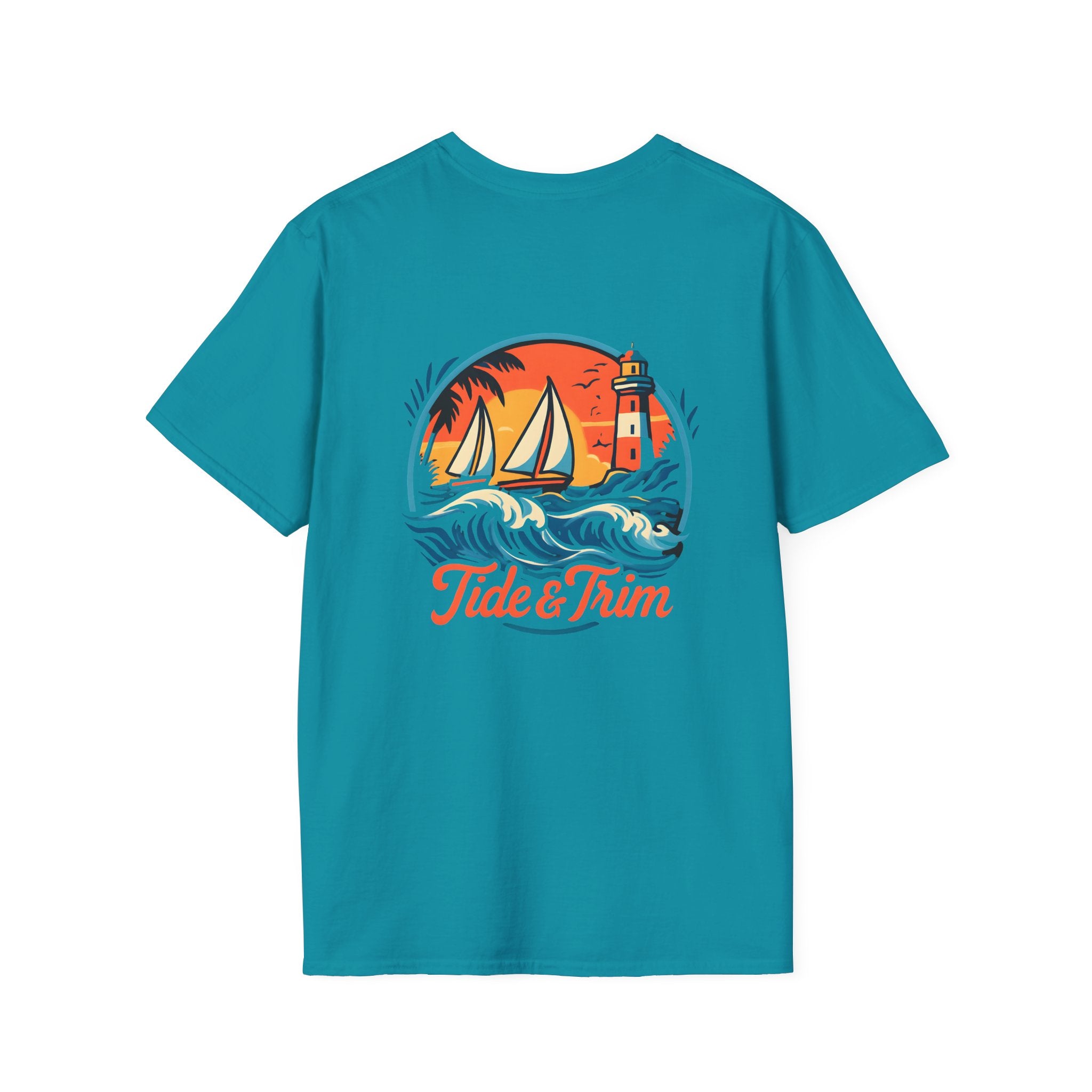 Sailboat & Lighthouse Nautical Sunset T-Shirt