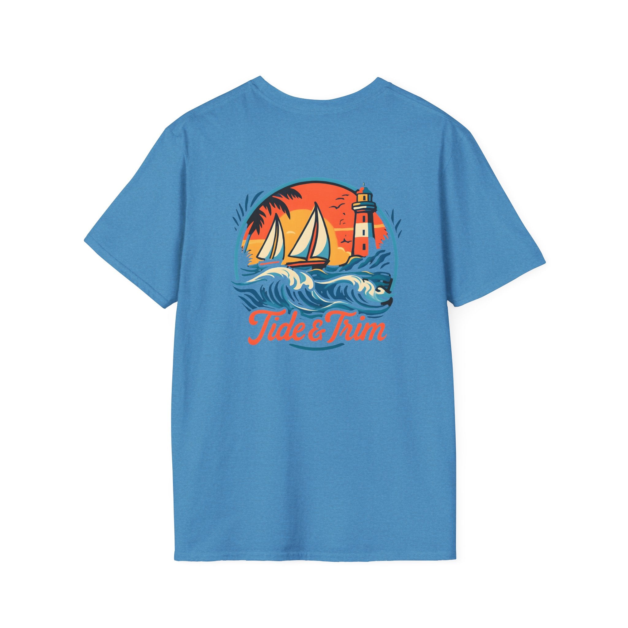 Sailboat & Lighthouse Nautical Sunset T-Shirt