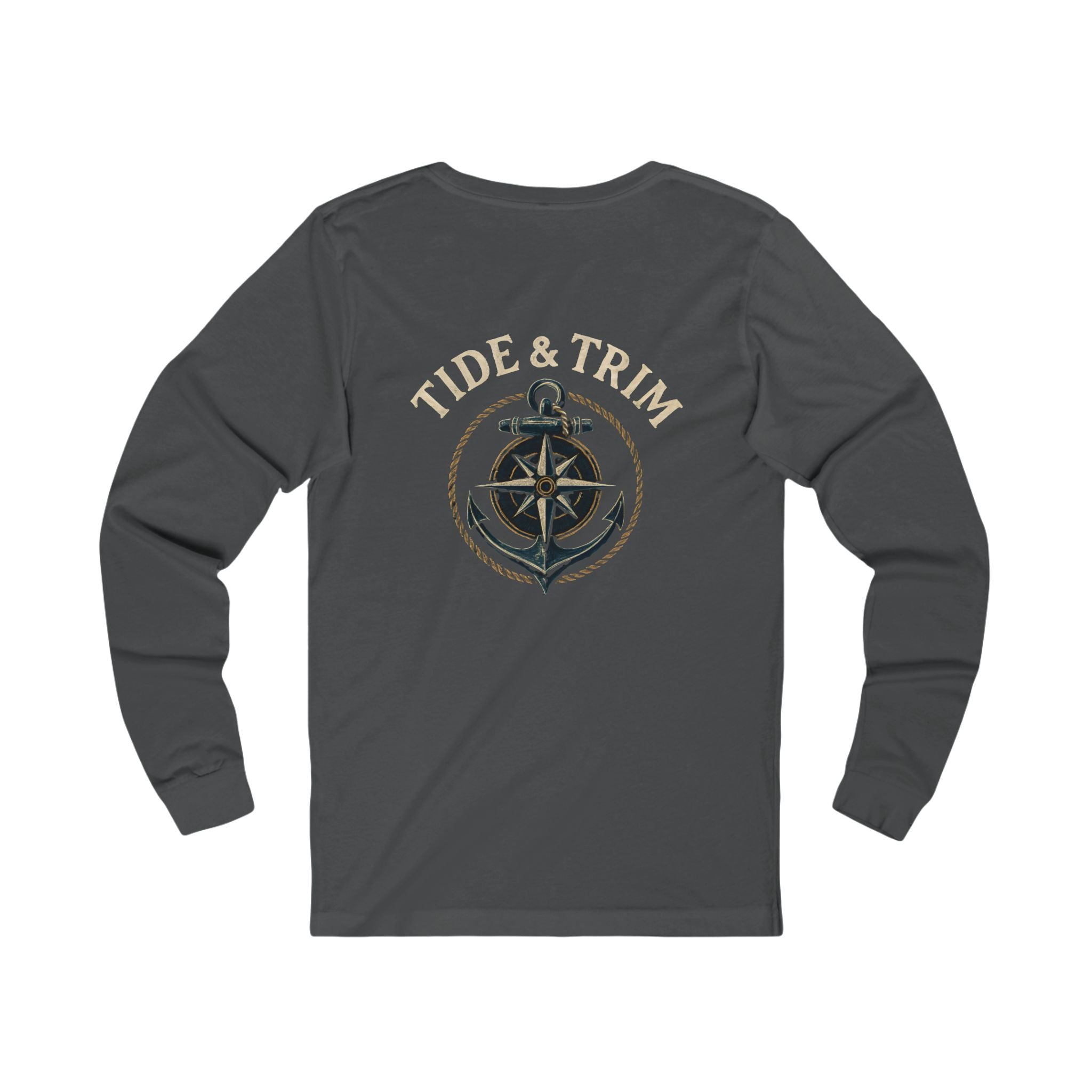 Tide & Trim Compass Long Sleeve Tee — Nautical Anchor Shirt