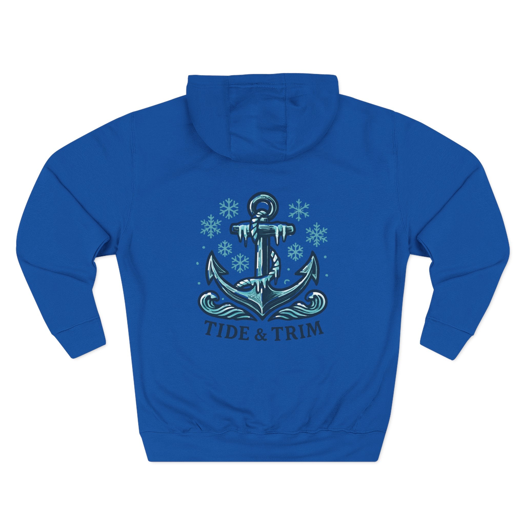 Winter Anchor Hoodie — Nautical Anchor Fleece Hoodie