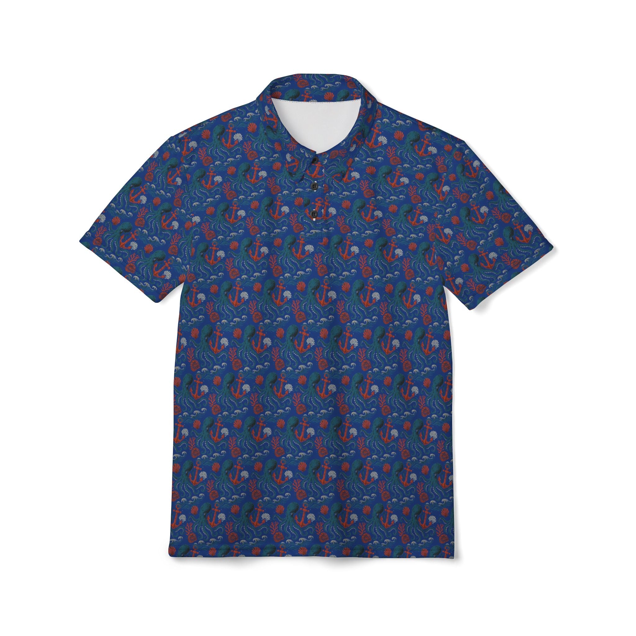 Nautical Octopus Anchor Polo