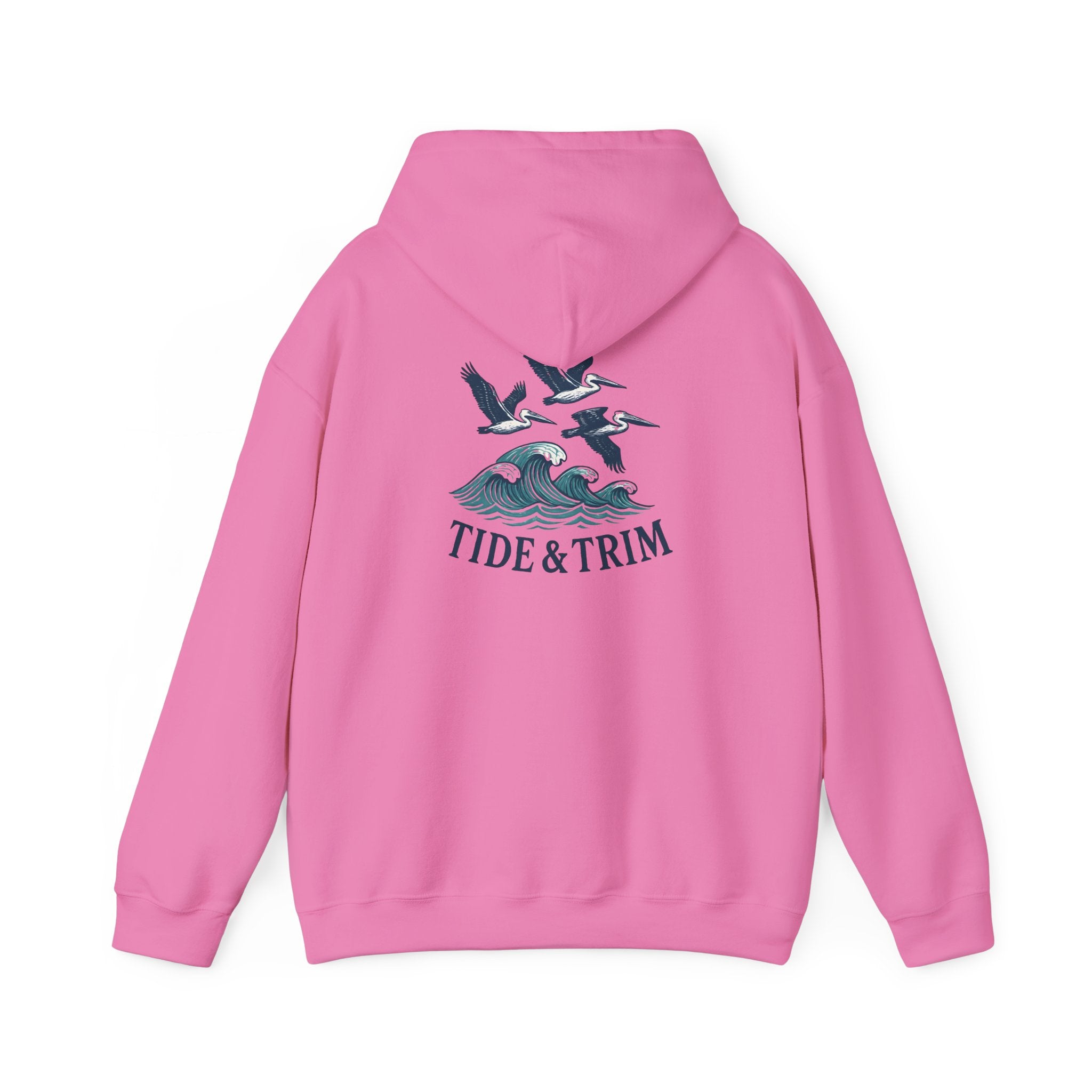 Nautical Pelicans Soaring Hoodie — Pelicans & Waves Crew Sweatshirt
