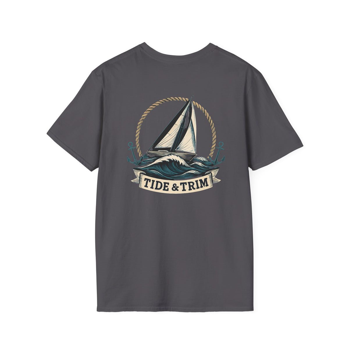 Sailboat 'Tide & Trim' T-Shirt — Nautical Sailing Graphic Tee