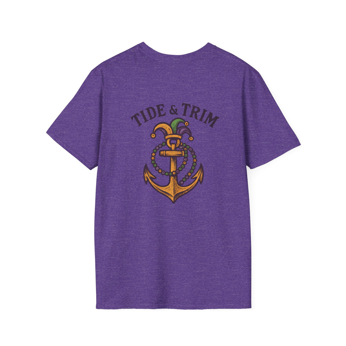 Tide & Trim Anchor T-Shirt — Nautical Mardi Gras Graphic Tee
