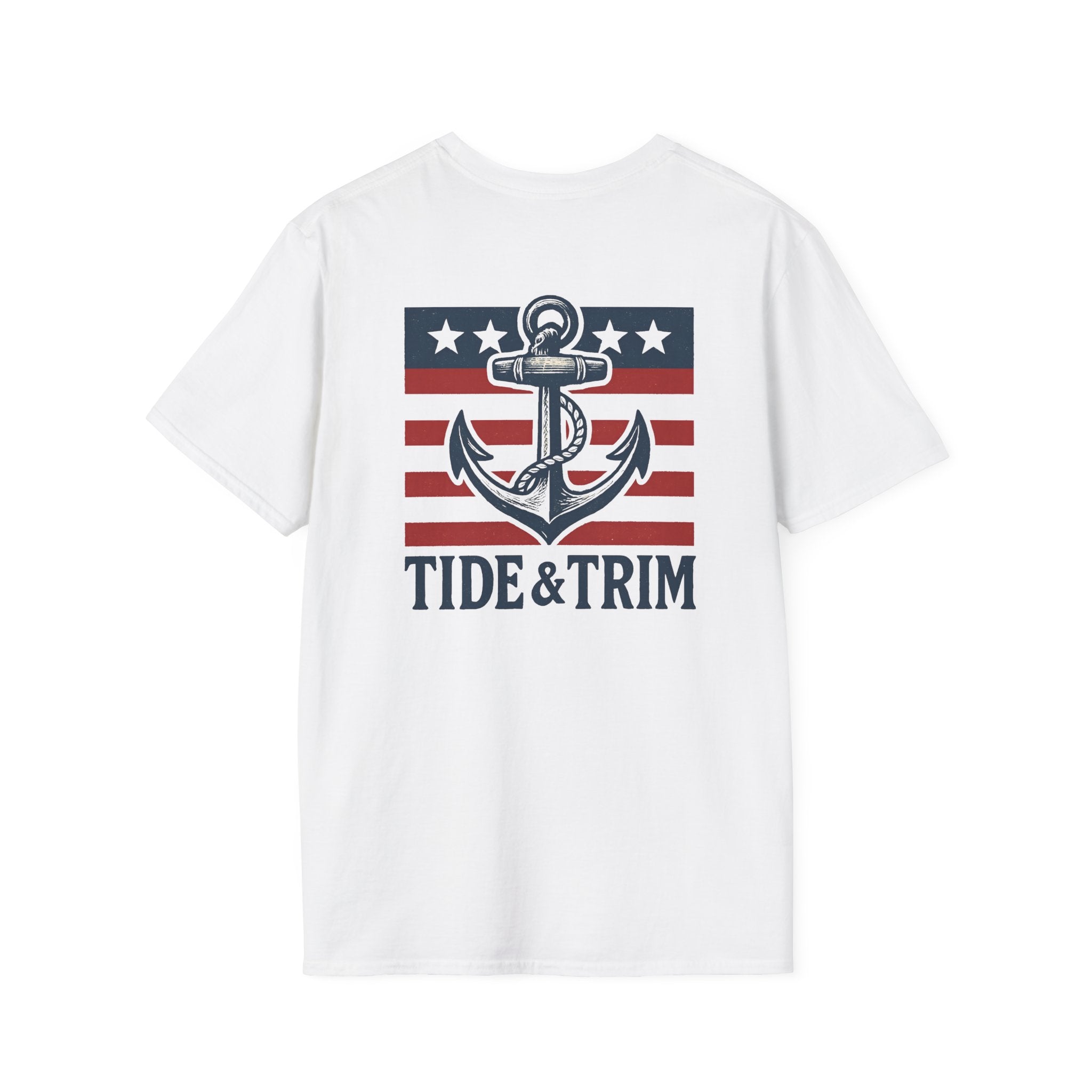 Patriotic Anchor Nautical T-Shirt — Tide & Trim Flag Design