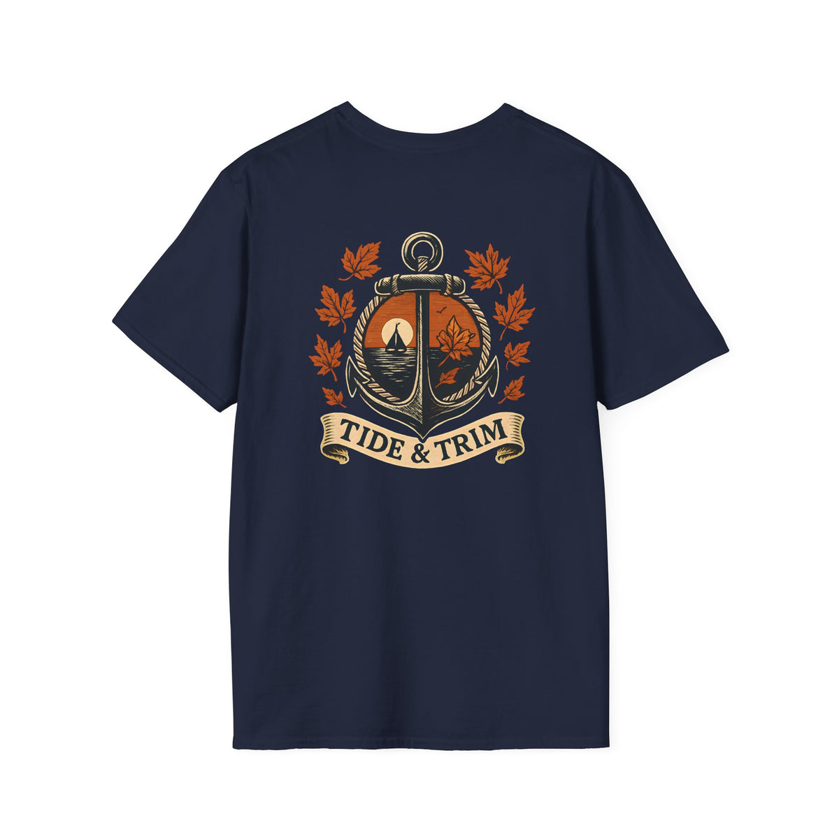 T-Shirt — Tide & Trim Anchor Crest Graphic (Nautical Fall Vibes)