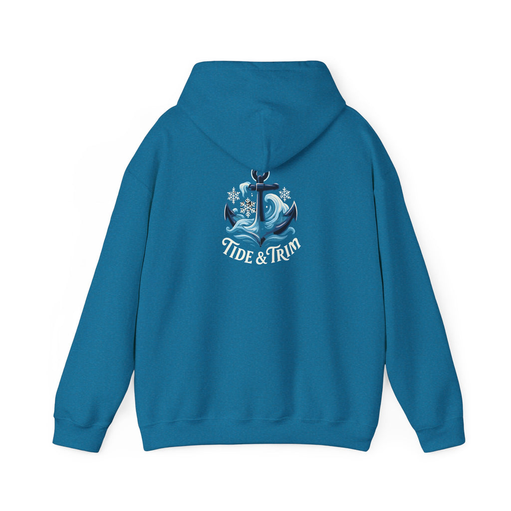 Tide & Trim Anchor Hoodie — Nautical Wave Pullover for Ocean Lovers