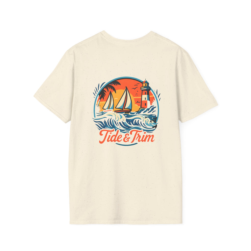Sailboat & Lighthouse Nautical Sunset T-Shirt