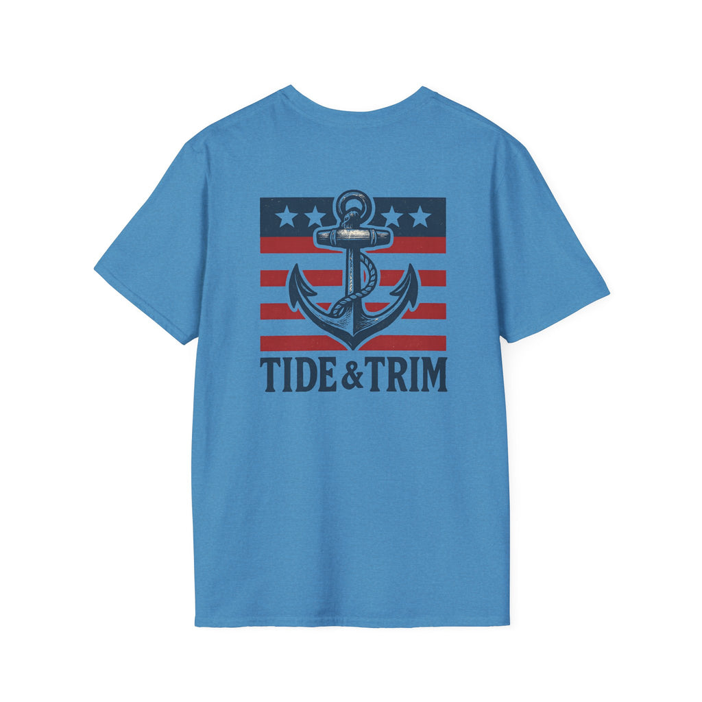 Patriotic Anchor Nautical T-Shirt — Tide & Trim Flag Design