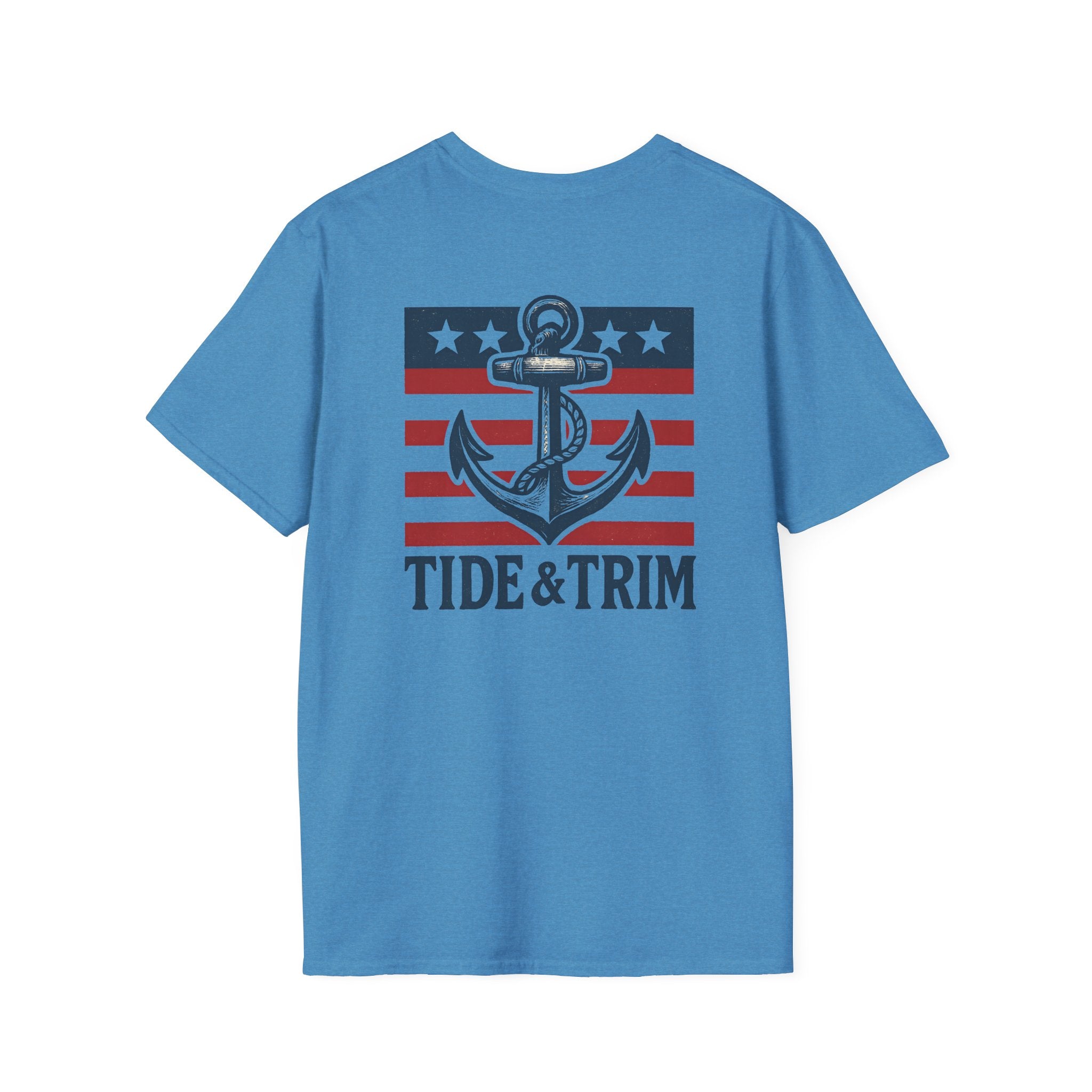 Patriotic Anchor Nautical T-Shirt — Tide & Trim Flag Design