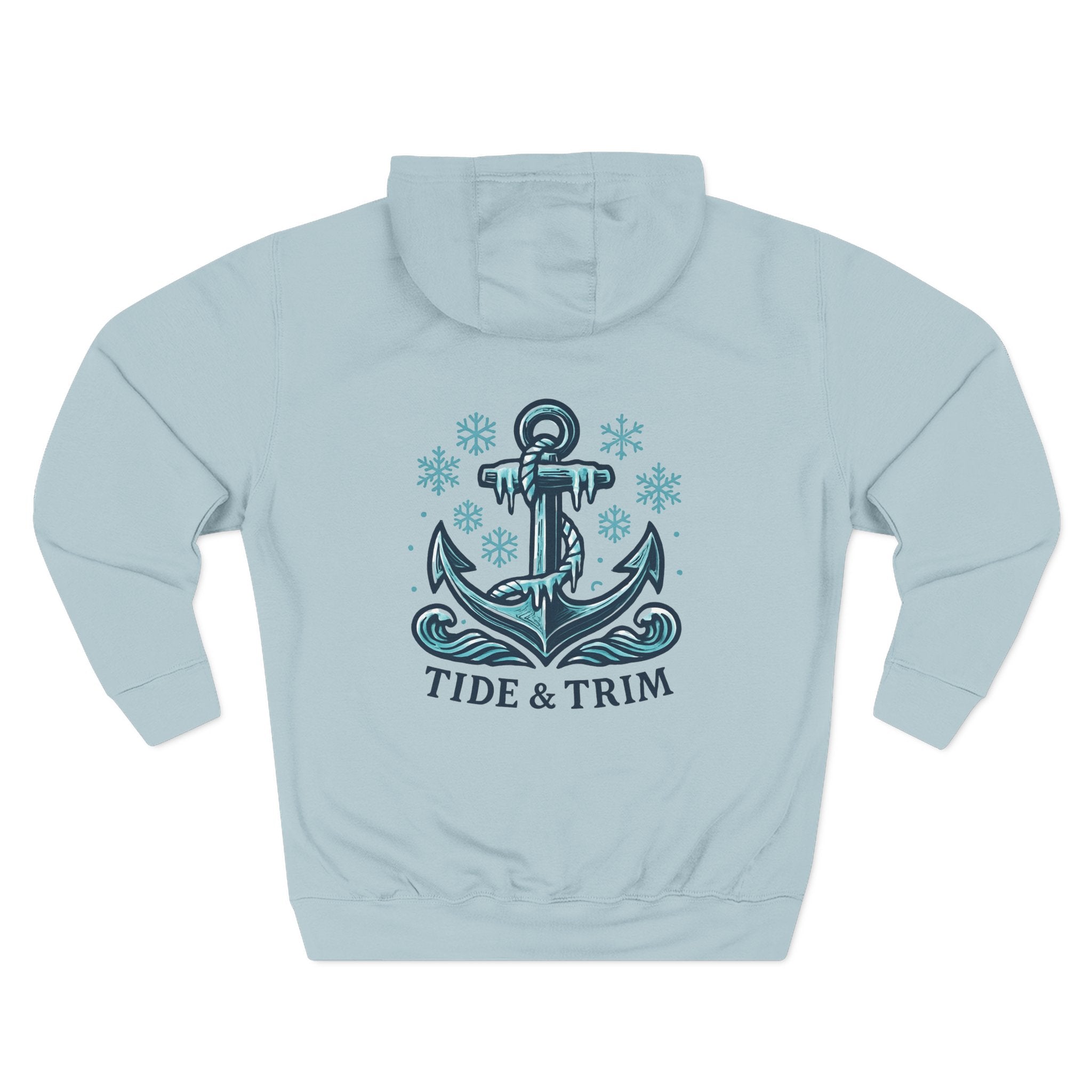 Winter Anchor Hoodie — Nautical Anchor Fleece Hoodie