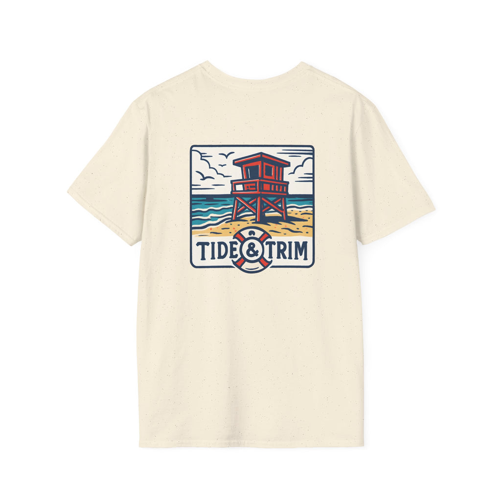 Coastal Lifeguard Tower Beach T-Shirt — Vintage Coastal Lifeguard Tee