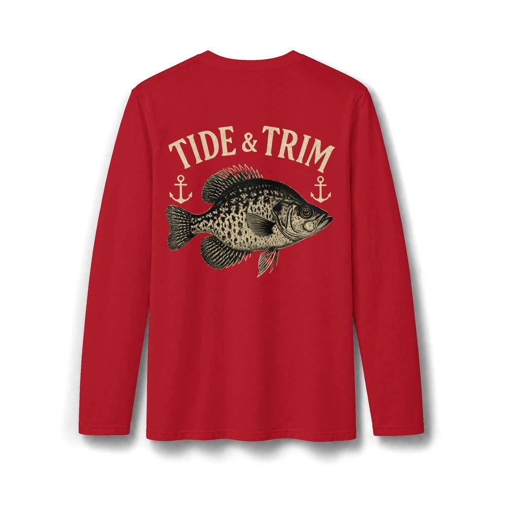 Crappie Fishing Long Sleeve T-shirt– Tide & Trim Sac-a-Lait  Angler