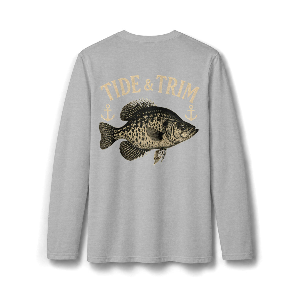 Crappie Fishing Long Sleeve T-shirt– Tide & Trim Sac-a-Lait  Angler