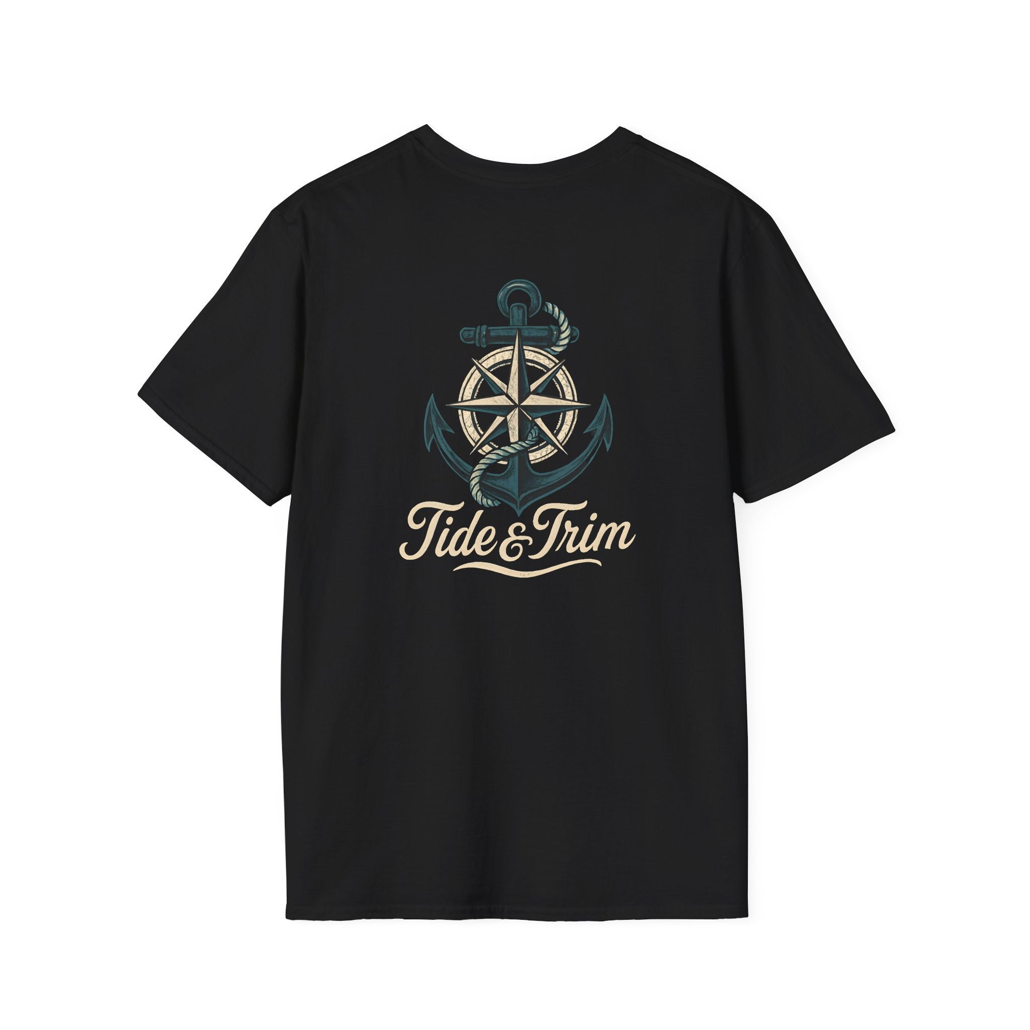 Tide & Trim Vintage Nautical Anchor Compass T-Shirt