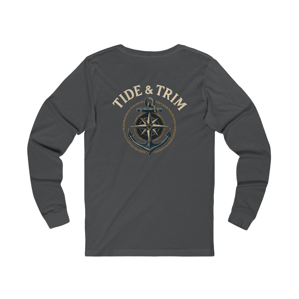 Tide & Trim Compass Long Sleeve Tee — Nautical Anchor Shirt