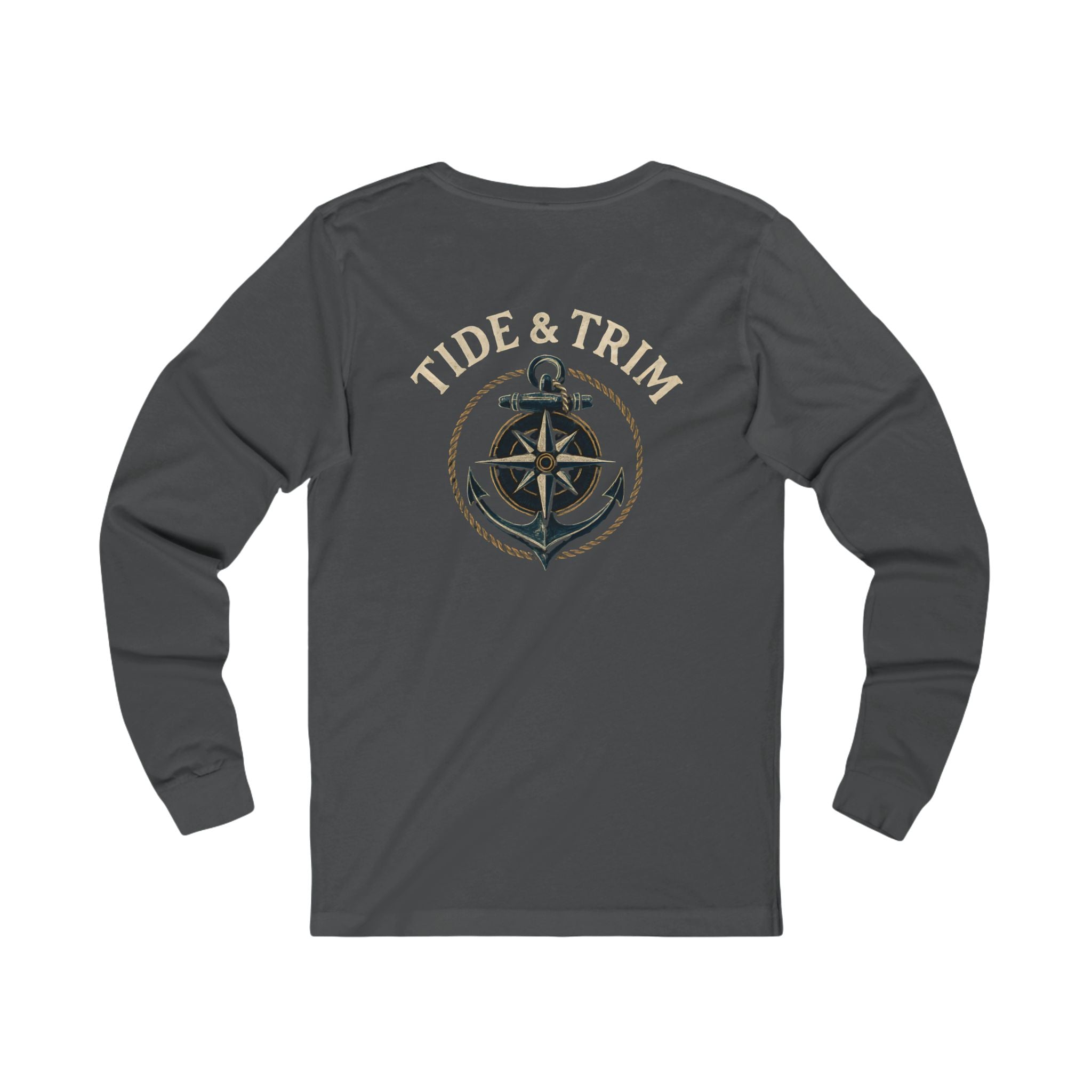 Tide & Trim Compass Long Sleeve Tee — Nautical Anchor Shirt