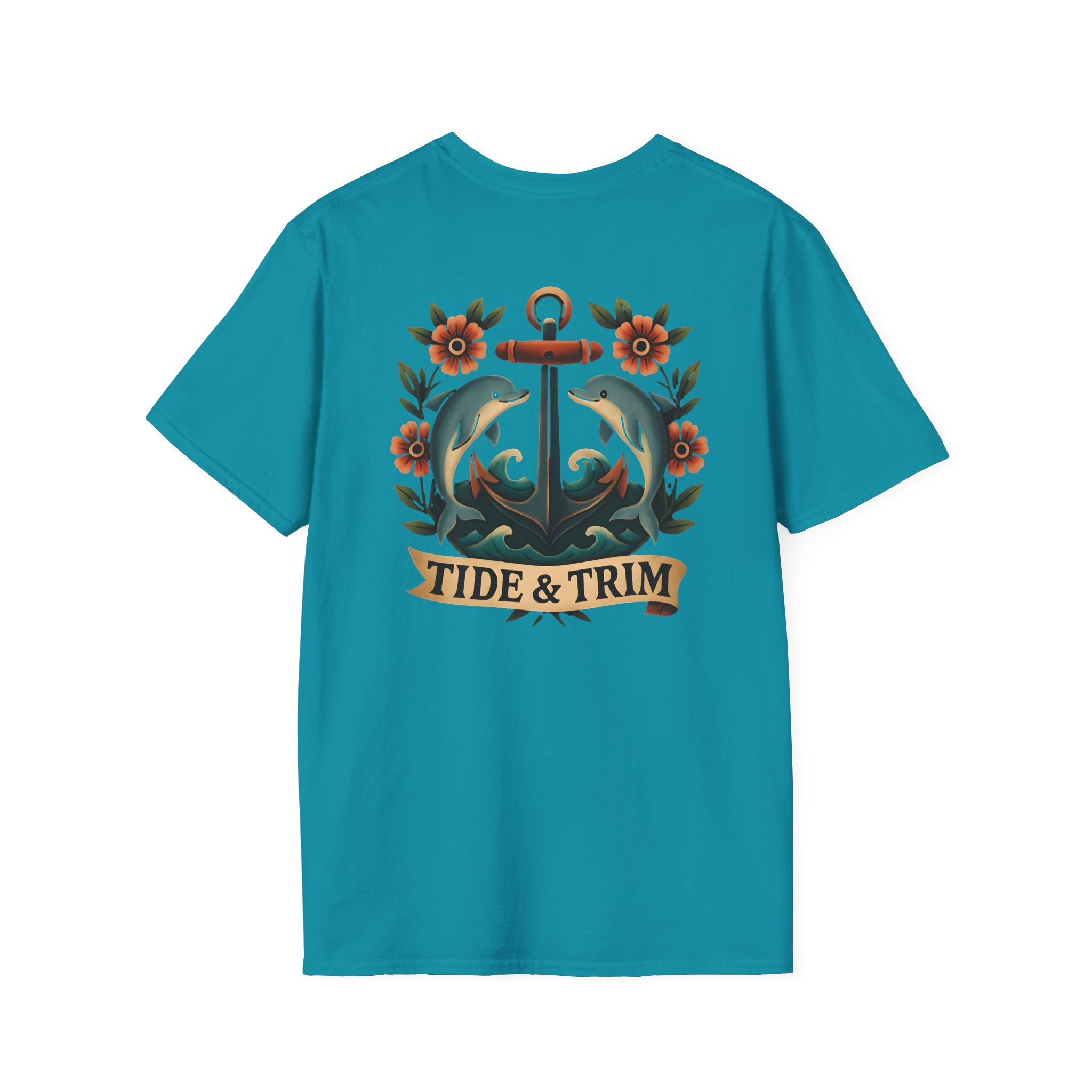 Anchor & Dolphins Floral Nautical T-Shirt