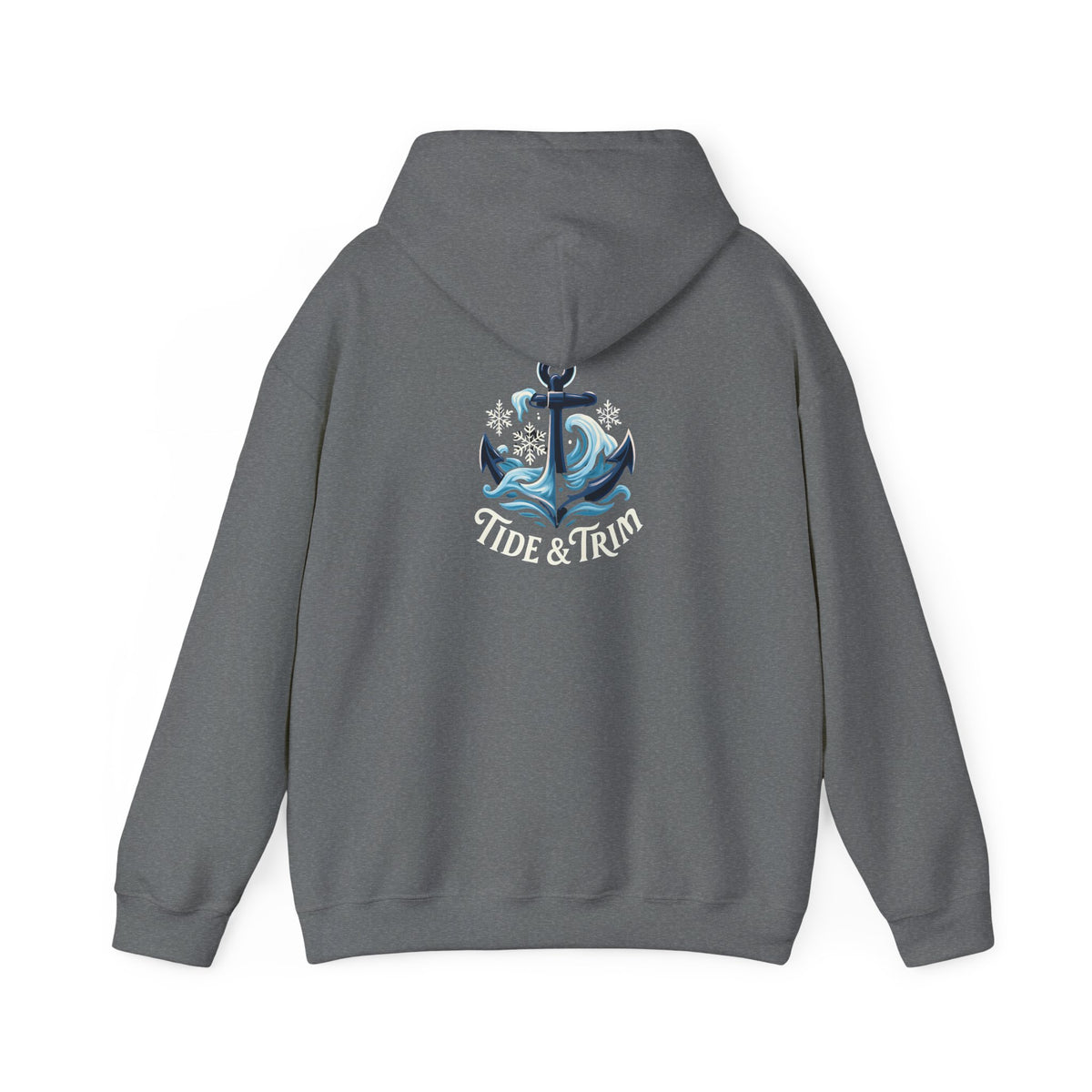 Tide & Trim Anchor Hoodie — Nautical Wave Pullover for Ocean Lovers