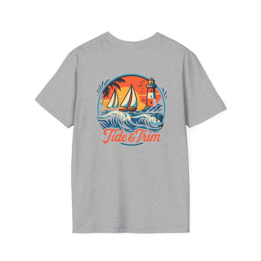 Sailboat & Lighthouse Nautical Sunset T-Shirt