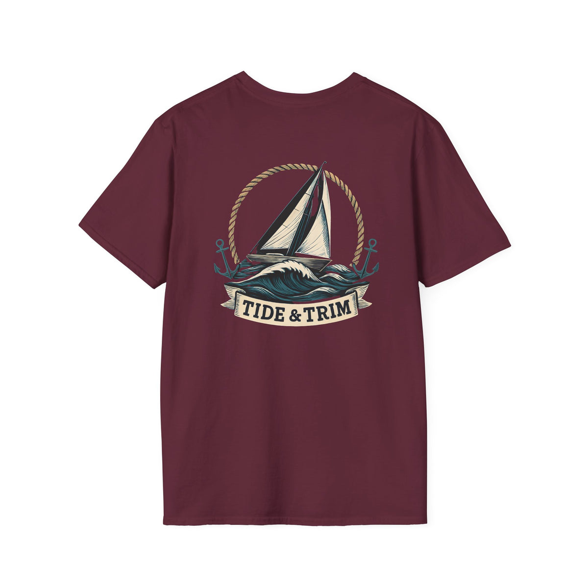 Sailboat 'Tide & Trim' T-Shirt — Nautical Sailing Graphic Tee