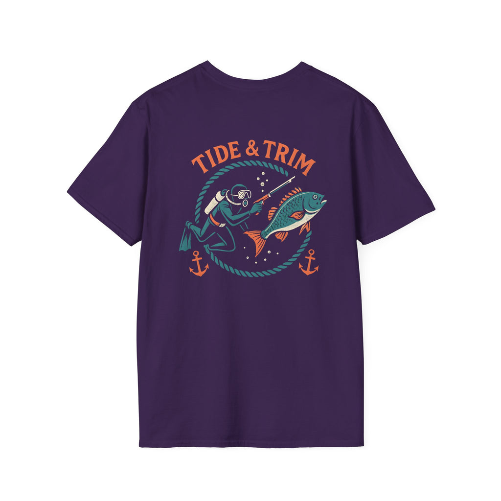Retro Spearfishing Diver T-Shirt — Nautical Vintage Dive Tee