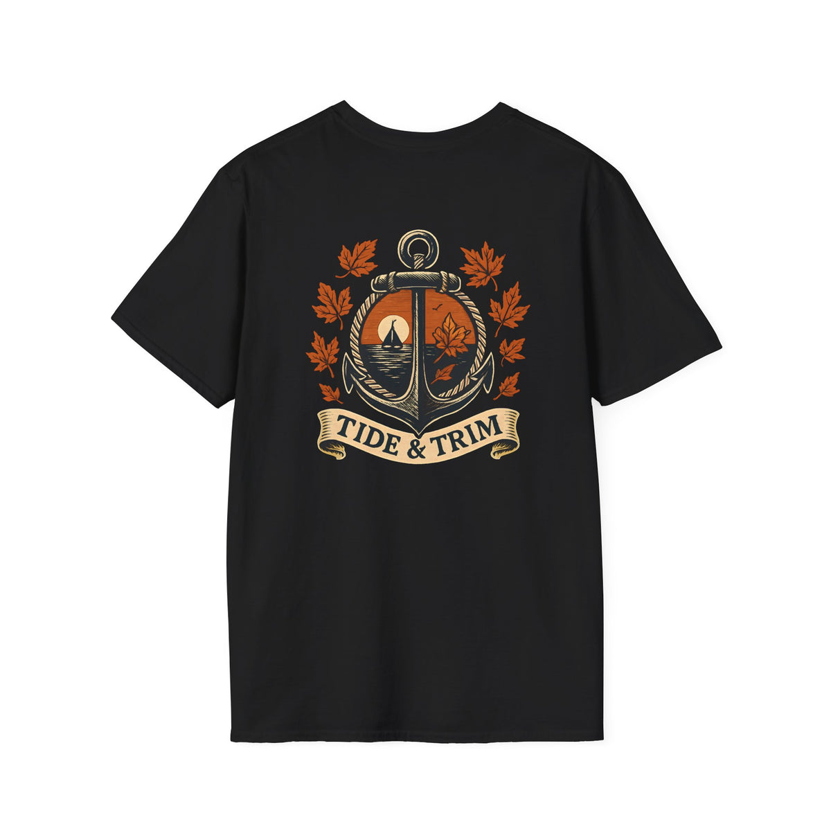 T-Shirt — Tide & Trim Anchor Crest Graphic (Nautical Fall Vibes)