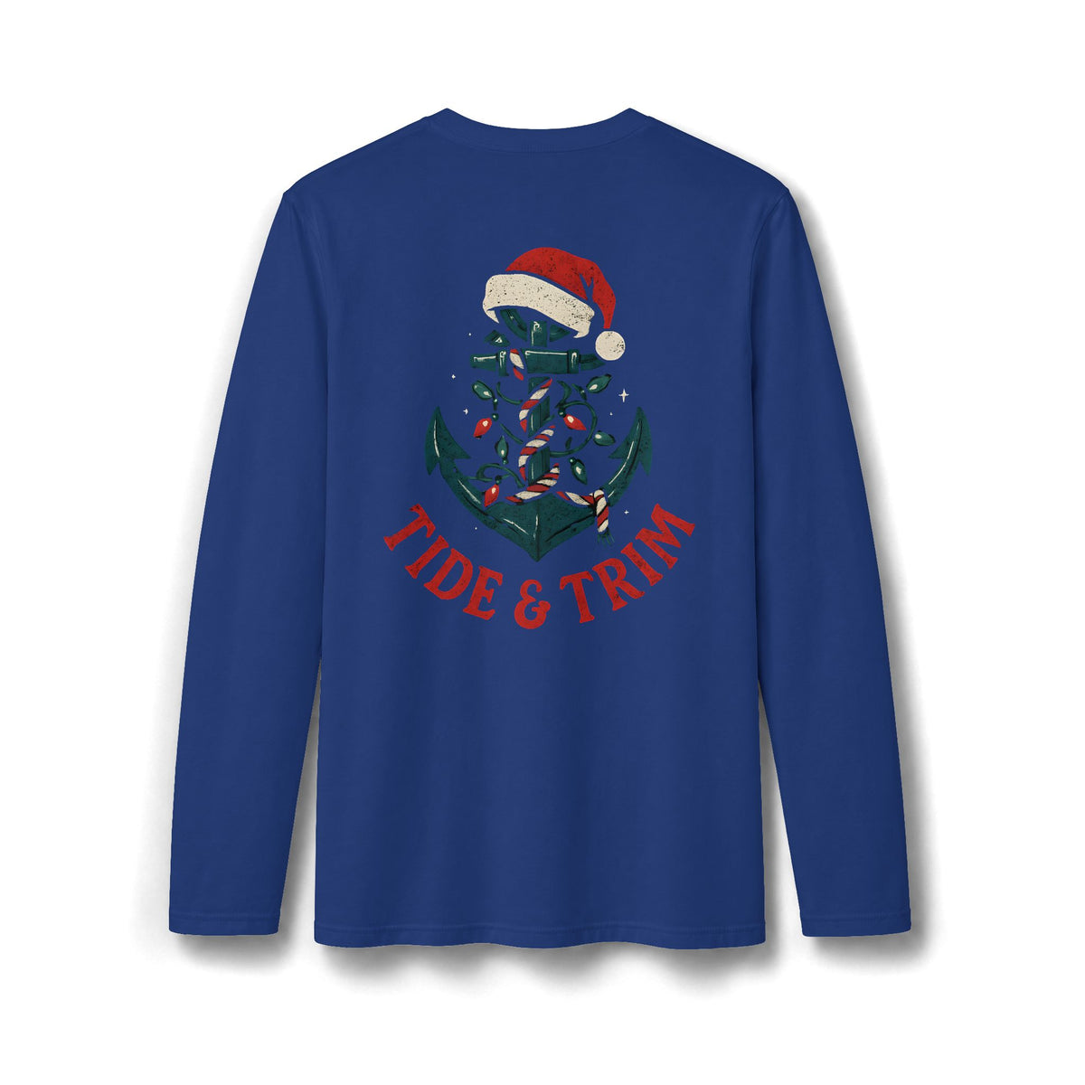 Christmas Santa Hat Anchor Long Sleeve T-Shirt