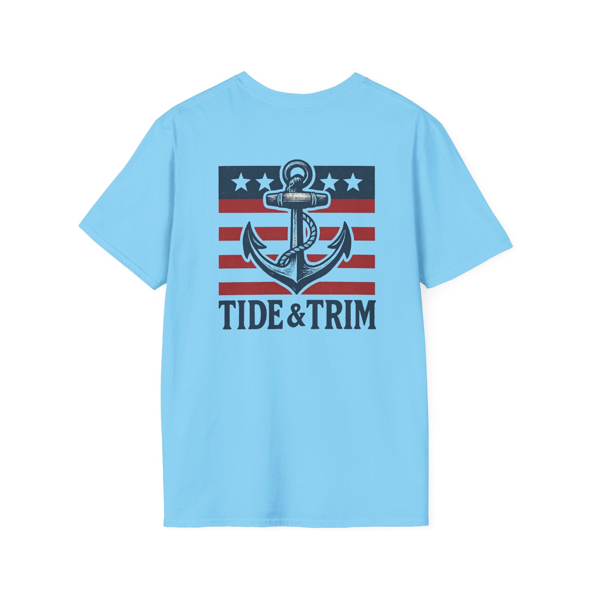 Patriotic Anchor Nautical T-Shirt — Tide & Trim Flag Design