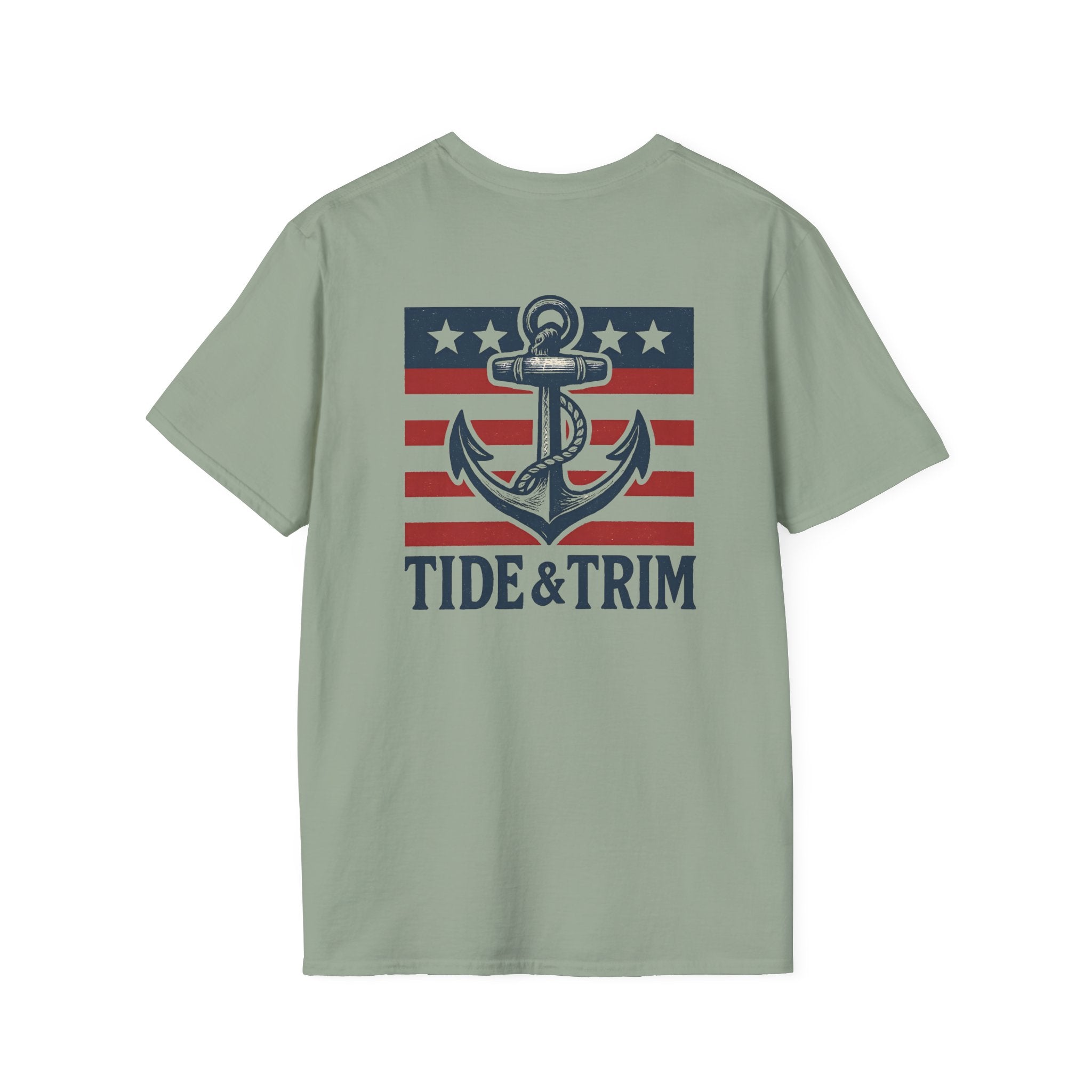 Patriotic Anchor Nautical T-Shirt — Tide & Trim Flag Design