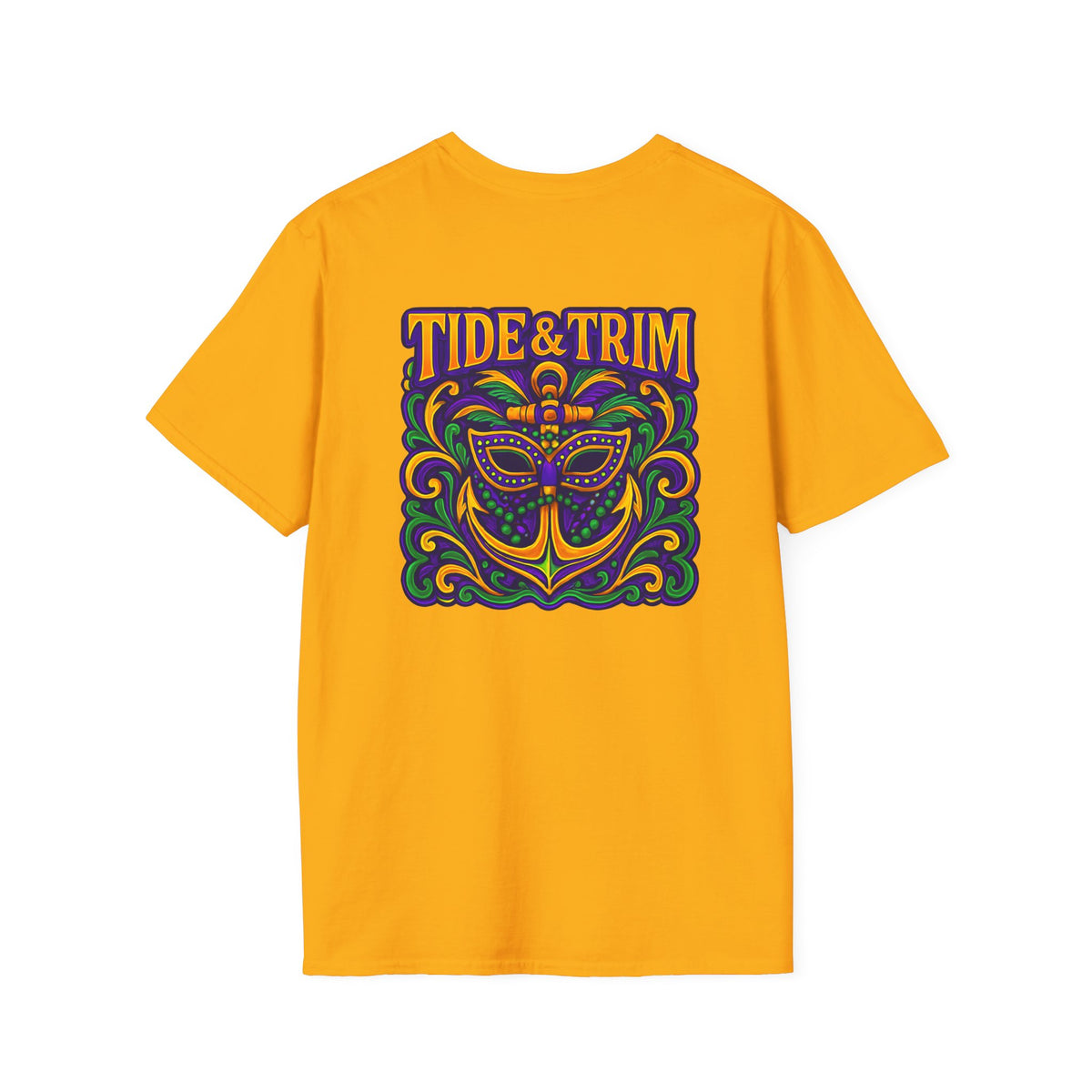 T-Shirt — Tide & Trim Mardi Gras Mask Anchor Graphic